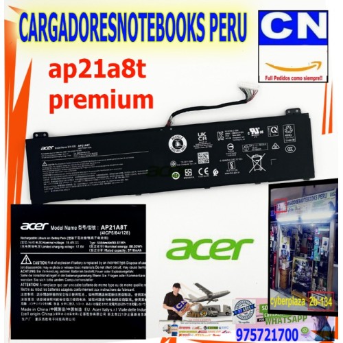 Batería Acer AP21A8T Original 53.5Wh | Envíos a todo Perú Batería Acer AP21A8T Original 53.5Wh | Envíos a todo Perú