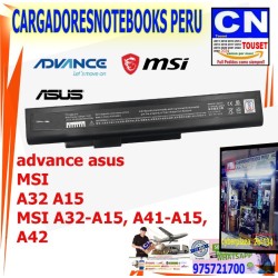 BATERIA ADVANCE MSI ASUS A42-A15 A32-A15 A41-A15 A42-H36 A6400 CR640 CX64 E7222 E6227 E6234 E6228 BATERIA ADVANCE MSI ASUS A42-A15 A32-A15 A41-A15 A42-H36 A6400 CR640 CX64 E7222 E6227 E6234 E6228