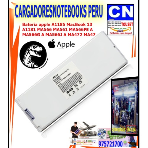 bateria apple laptop a1185 a1181 macbook 13 3 bateria apple laptop a1185 a1181 macbook 13 3