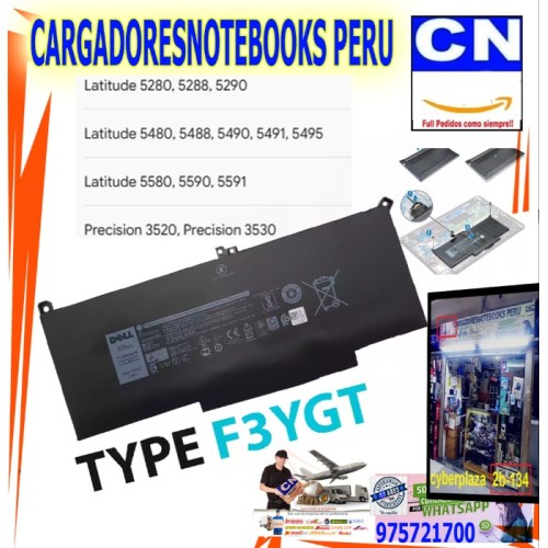 Batería para Laptop Dell F3YGT | Envío en Perú