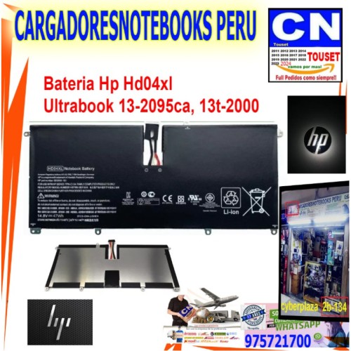 Bateria Hp HD04XL ULTRABOOK 13-2095CA 13T-2000 Bateria Hp HD04XL ULTRABOOK 13-2095CA 13T-2000