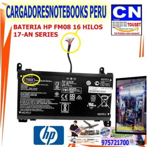 BATERIA HP HSTNN-LB8B FM08 16 CABLES OMEN 17-AN