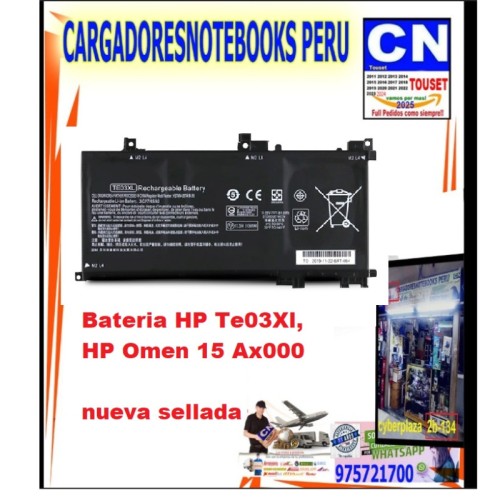 BATERIA HP HSTNN-UB7A TE03XL 15-AX000 15-BC 15-BC