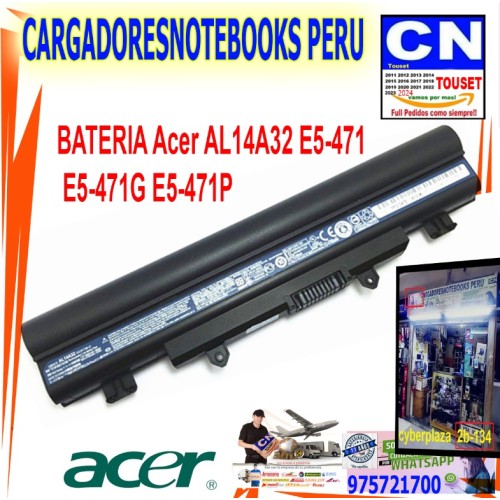 BATERIA PARA LAPTOP ACER ASPIRE E14, E5 AL14A32 6CEL COMPATIBLE BATERIA PARA LAPTOP ACER ASPIRE E14, E5 AL14A32 6CEL COMPATIBLE