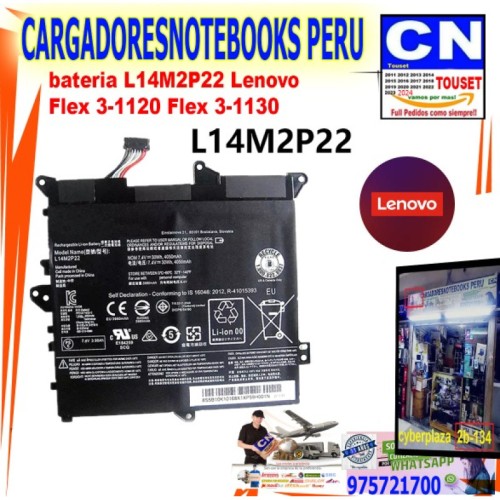 bateria lenovo l14m2p22 flex 3-1120 1130