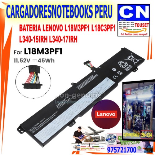 bateria lenovo l18m3pf1 l18c3pf1 l340-15irh 17irh bateria lenovo l18m3pf1 l18c3pf1 l340-15irh 17irh