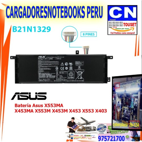 BATERIA PARA ASUS B21N1329 X503M D553M F453 F453MA F553M x553 x453 BATERIA PARA ASUS B21N1329 X503M D553M F453 F453MA F553M x553 x453
