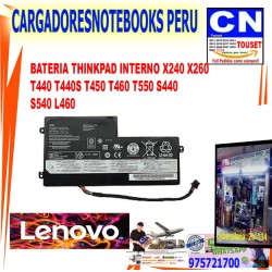 BATERIA THINKPAD LENOVO INTERNO X240 X260 T440 T460 L460 T550 T450 BATERIA THINKPAD LENOVO INTERNO X240 X260 T440 T460 L460 T550 T450