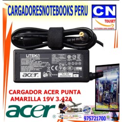 Cargador Acer Punta Amarilla19v 3.42a 65w Cargador Acer Punta Amarilla19v 3.42a 65w