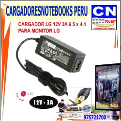 CARGADOR ADAPTADOR 12V 3A 6.5x4.4 PARA MONITOR LG CARGADOR ADAPTADOR 12V 3A 6.5x4.4 PARA MONITOR LG