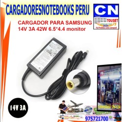 Cargador compatible para Monitor Samsung 14V – 3A 6.5×4.4mm Cargador compatible para Monitor Samsung 14V – 3A 6.5×4.4mm
