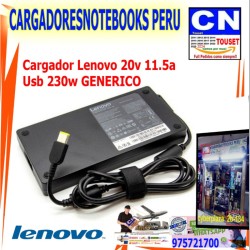 Cargador laptop Lenovo 20V 11.5A 230W Punta Usb generico Cargador laptop Lenovo 20V 11.5A 230W Punta Usb generico