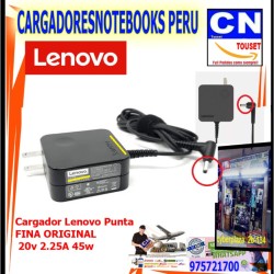 CARGADOR LENOVO 20V 2.25A 45W PUNTA FINA ORIGINAL CARGADOR LENOVO 20V 2.25A 45W PUNTA FINA ORIGINAL