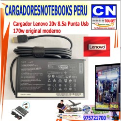 Cargador Lenovo 20v 8.5a Punta Usb Original 170w ovalado Cargador Lenovo 20v 8.5a Punta Usb Original 170w ovalado