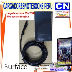 CARGADOR PARA MICROSOFT SURFACE 15V 2.58A 44W PUNTA MAGNETICA CARGADOR PARA MICROSOFT SURFACE 15V 2.58A 44W PUNTA MAGNETICA