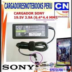 cargador sony 19.5v 3.9a aguja 75w