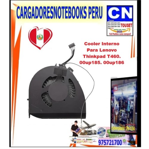 Cooler Interno Lenovo ThinkPad T460 | Ventilación CPU FRU 00UP185 00UP186 Cooler Interno Lenovo ThinkPad T460 | Ventilación CPU FRU 00UP185 00UP186