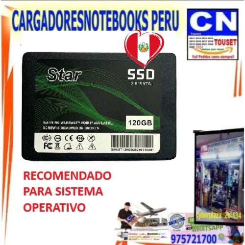 Disco Sólido SSD 120GB Star SATA 3 2.5" en Perú | Precio y Envíos Disco Sólido SSD 120GB Star SATA 3 2.5" en Perú | Precio y Envíos