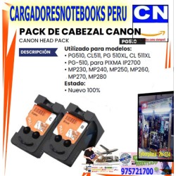 PACK DE CABEZAL CANON pg510