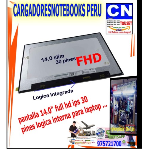 PANTALLA LAPTOP 14.0 LOGICA INTEGRADA, FULL HD IPS FHD PANTALLA LAPTOP 14.0 LOGICA INTEGRADA, FULL HD IPS FHD