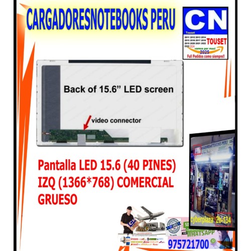 PANTALLA 15.6 LED 40 PINES HD 1366*768 LP156WH2 PANTALLA 15.6 LED 40 PINES HD 1366*768 LP156WH2