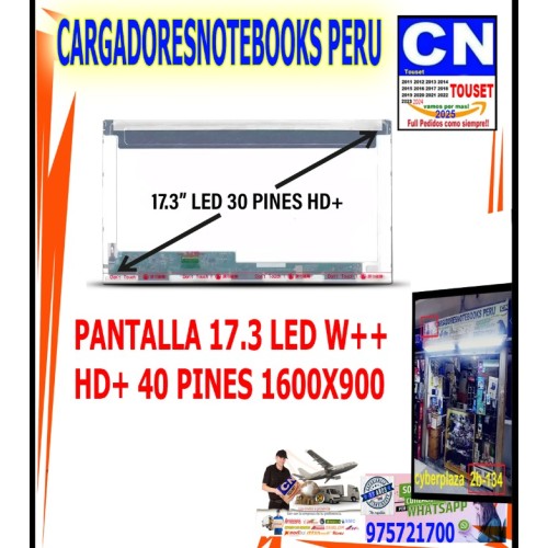 PANTALLA 17.3 LED 40 PINES FHD 1600x900 ... PANTALLA 17.3 LED 40 PINES FHD 1600x900 ...