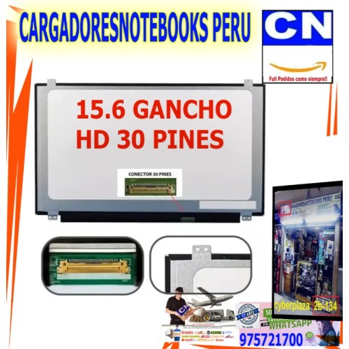Pantalla para Laptop 15.6" HD 30 Pines con Ganchos / Orejas Pantalla para Laptop 15.6" HD 30 Pines con Ganchos / Orejas