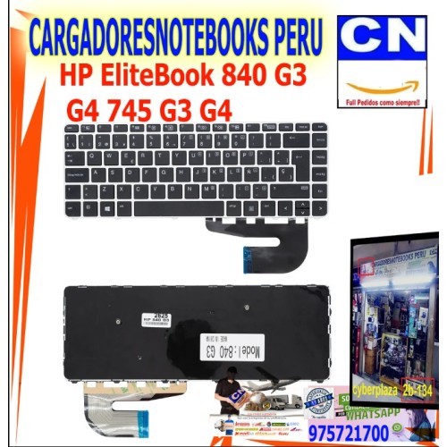 Teclado para Laptop HP EliteBook 840 G3 G4 745 G3 G4 Español | Perú Teclado para Laptop HP EliteBook 840 G3 G4 745 G3 G4 Español | Perú